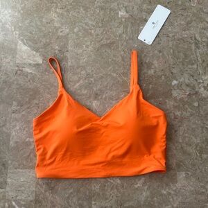 CRZ YOGA neon orange scoop neck bikini top size medium